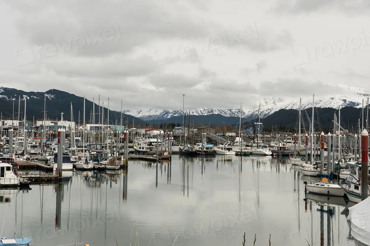 Anchorage city skyline with the Chugach Mountains behind
