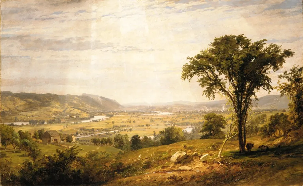 Painting of the Hudson River Valley, New York