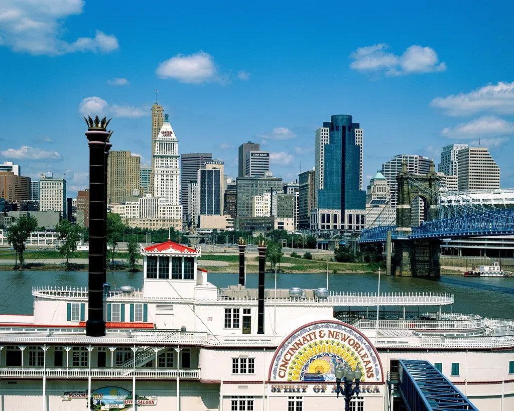 Cincinnati, Ohio skyline across the river