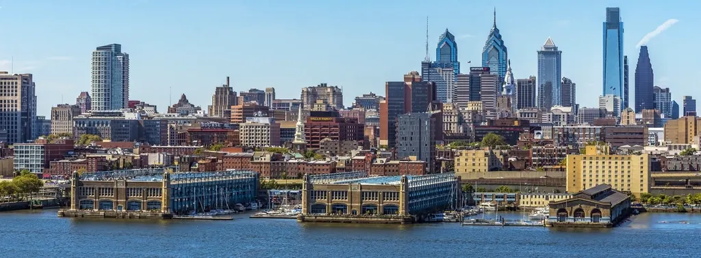 Philadelphia city skyline rising above the Schuylkill River